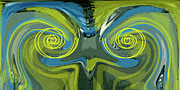 Ben and Raisa Gertsberg - Abstract Owl Portrait