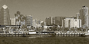Ben and Raisa Gertsberg - San Diego Skyline In Sepia